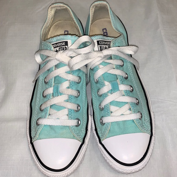 mint blue converse